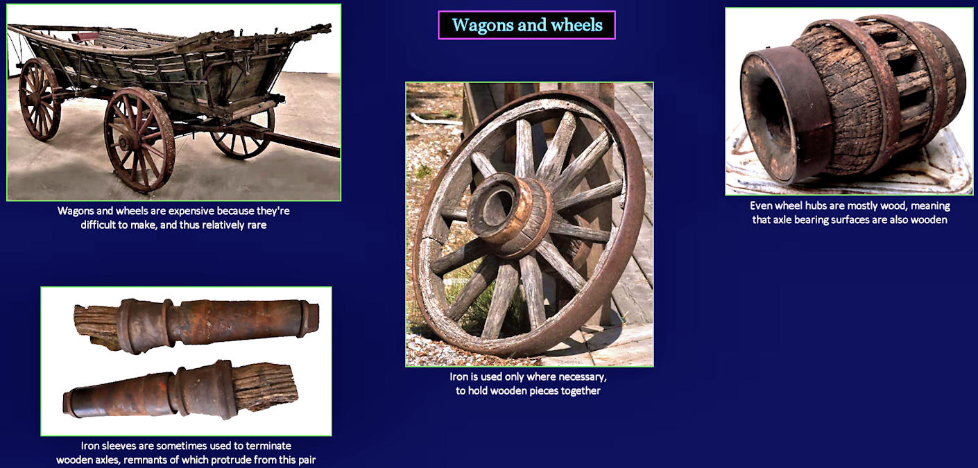 Wagons and wheels, 1700s